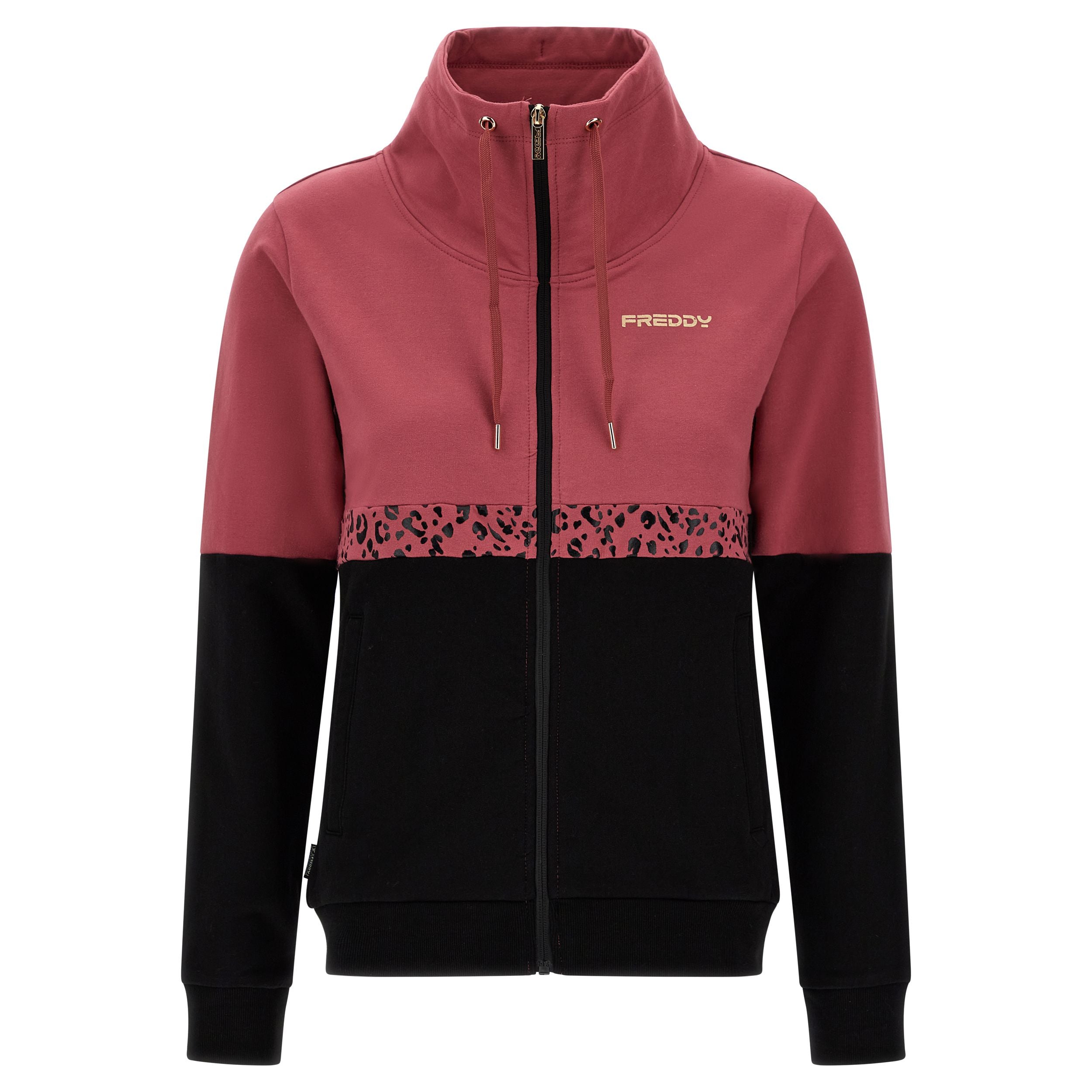 Freddy tuta sportiva da donna con zip e collo ad anello e inserto
