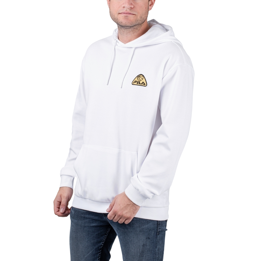 Fila Felpa felpa con cappuccio da uomo Norman 689314 M67 bianco