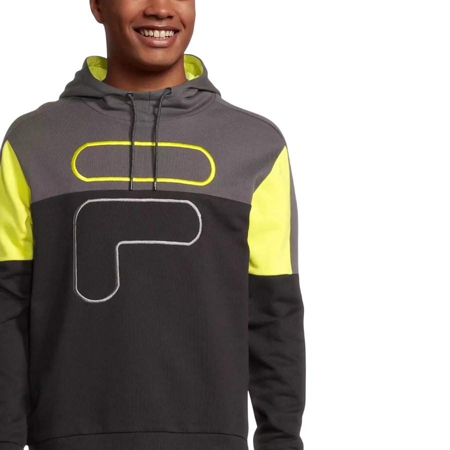 Fila felpa con cappuccio da uomo Parson Blocked 683449 B498 nero