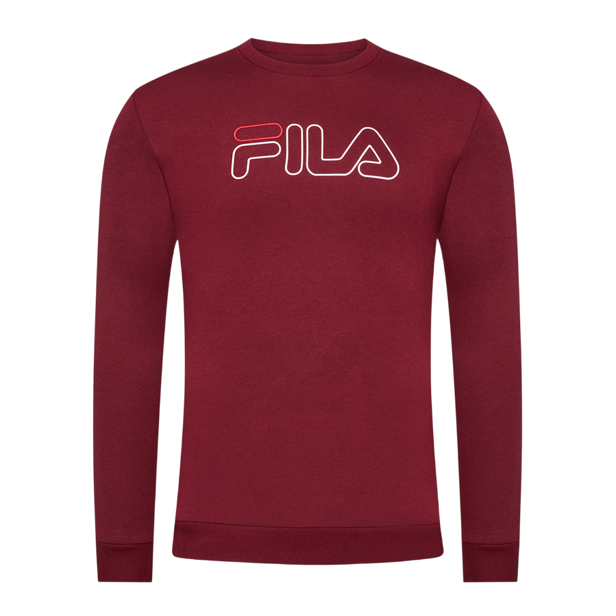 Fila felpa girocollo da uomo Liam Crew Sweat 687139 D10 bordeaux