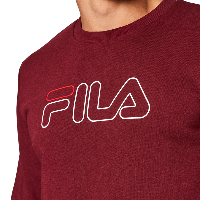 Fila felpa girocollo da uomo Liam Crew Sweat 687139 D10 bordeaux