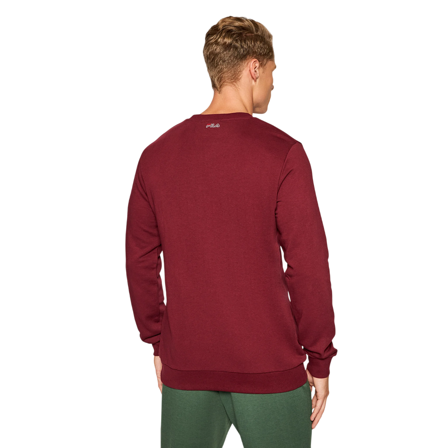 Fila felpa girocollo da uomo Liam Crew Sweat 687139 D10 bordeaux