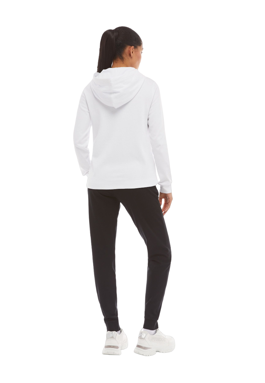 Freddy tuta sportiva da donna con cappuccio S4WTRK7 WN bianco nero