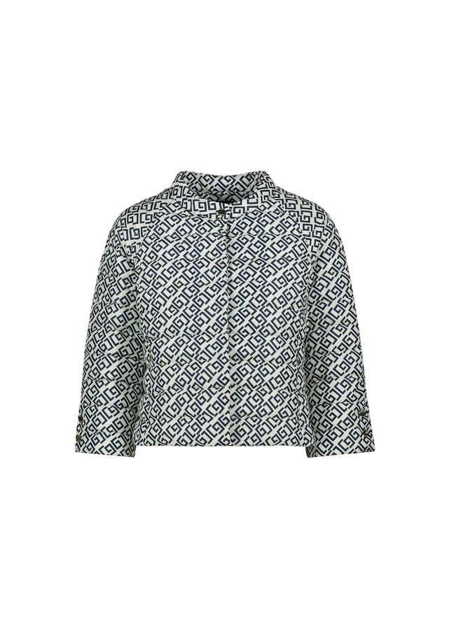 Gaudì giacca piumino 100 grammi da donna con stampa 411BD35009 bianco nero