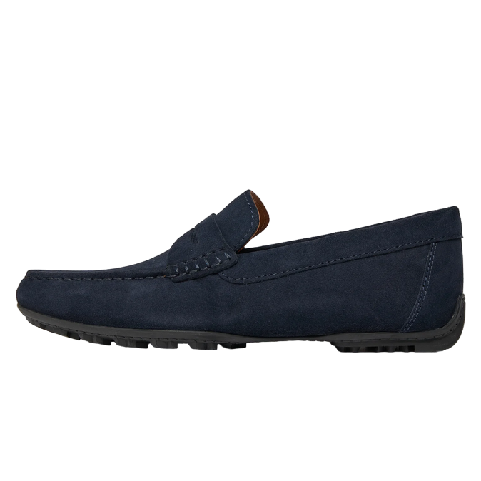 Geox Scarpa mocassino da uomo in camoscio Kosmopolis + Grip U35CFB00020C4064 blu