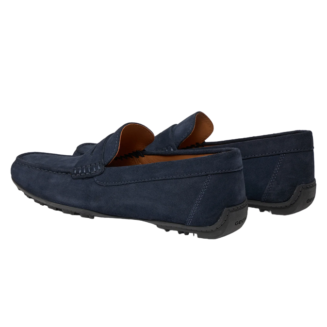 Geox Scarpa mocassino da uomo in camoscio Kosmopolis + Grip U35CFB00020C4064 blu