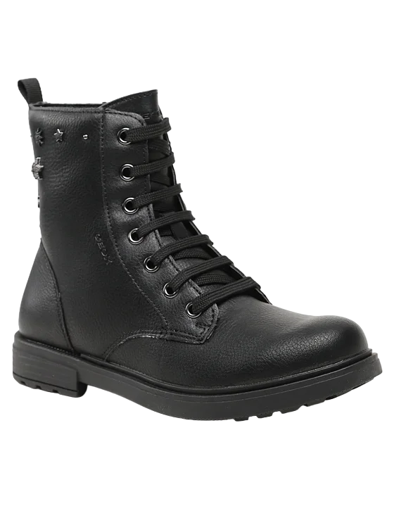 Geox Stivaletto anfibio da ragazza Eclair G.Q. Geobuck J169QQ 00054 C9999 b nero