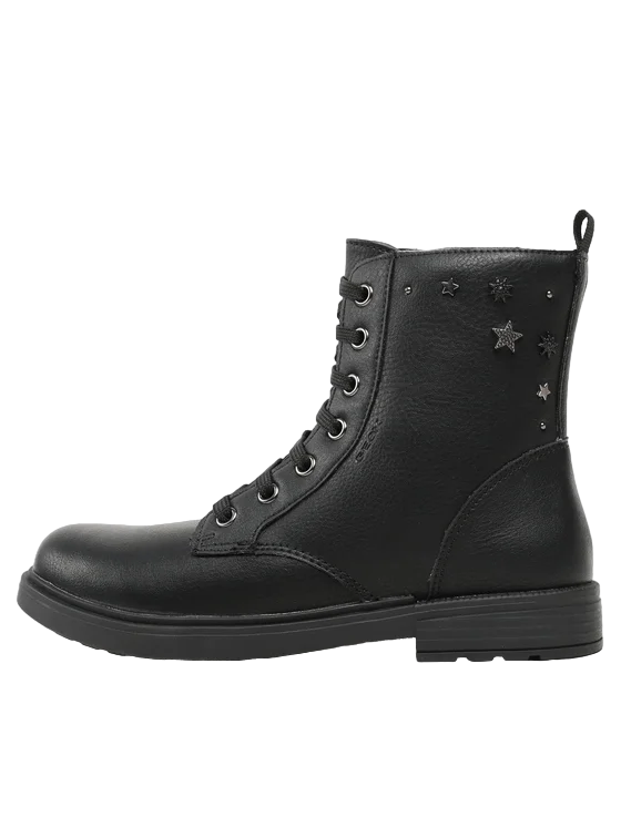 Geox Stivaletto anfibio da ragazza Eclair G.Q. Geobuck J169QQ 00054 C9999 b nero
