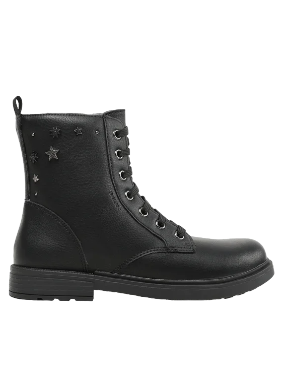 Geox Stivaletto anfibio da ragazza Eclair G.Q. Geobuck J169QQ 00054 C9999 b nero