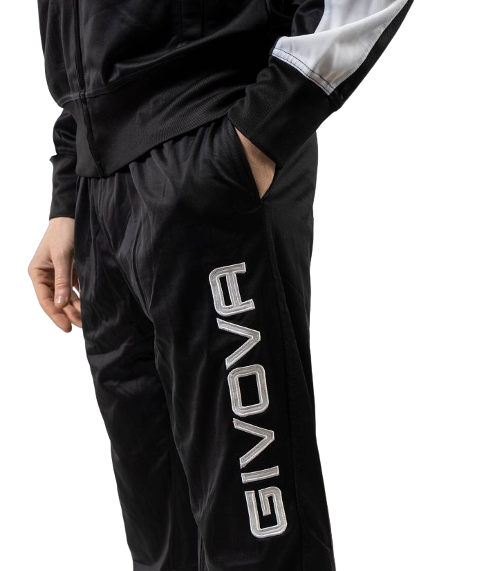 Givova Tuta sportiva da uomo in triacetato Roma TR036 1003 nero bianco