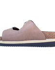 Goldstar ciabatta da donna con sottopiede in pelle a 2 fasce con fibbie GS4800V bronzo