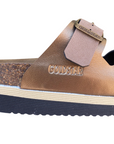 Goldstar ciabatta da donna con sottopiede in pelle a 2 fasce con fibbie GS4800V bronzo