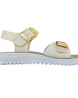 Goldstar sandalo da bambina con plantare anatomico fasce regolabili con applicazioni GSP46C beige