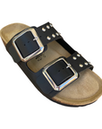 Goldstar sandalo da donna a doppia fibbia GS801QR premium nero