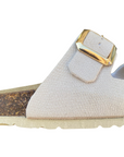 Goldstar sandalo da donna a doppia fibbia dorata GS1800QL platino