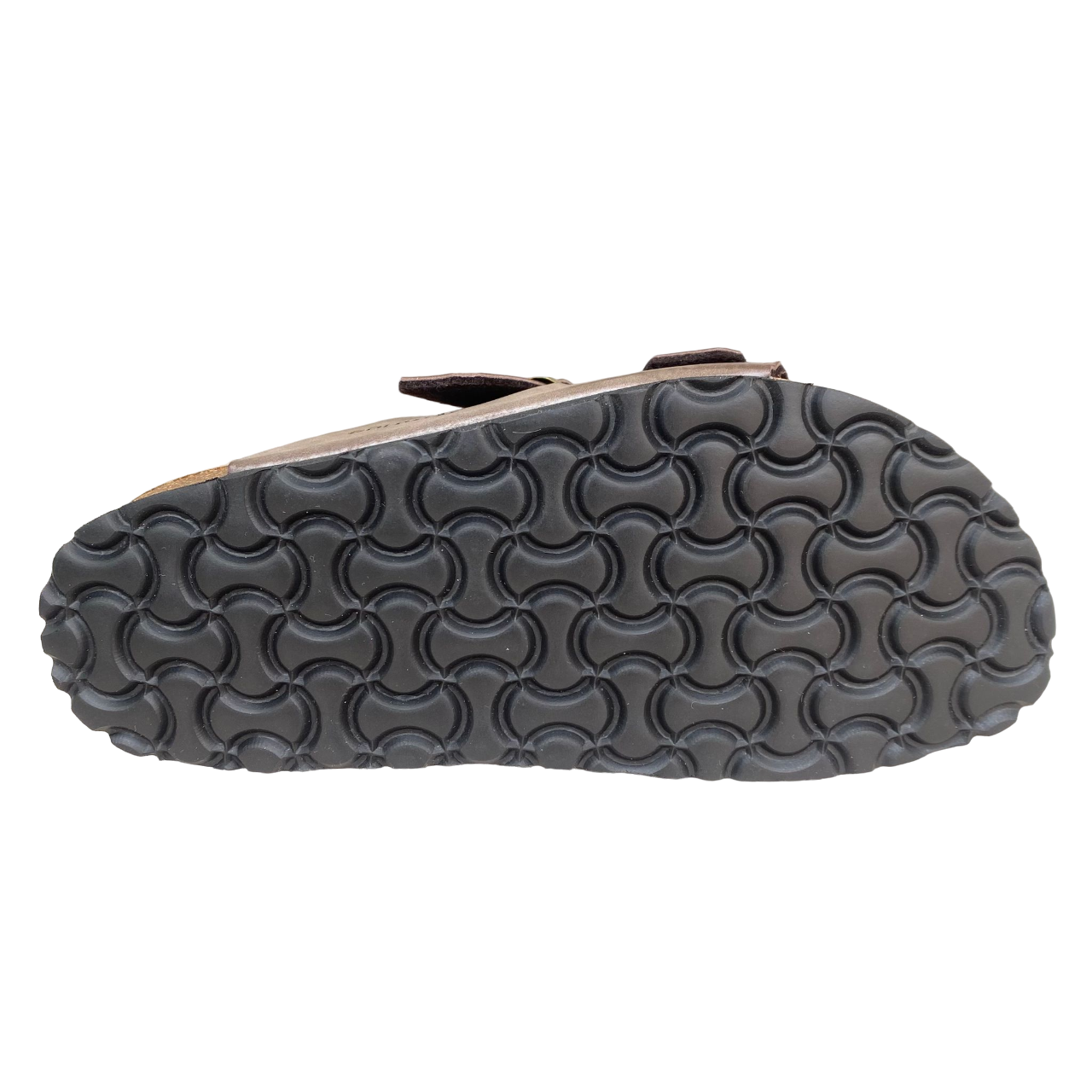 Goldstar ciabatta da uomo con sottopiede in pelle e con 2 fibbie regolabili GS39900 moro