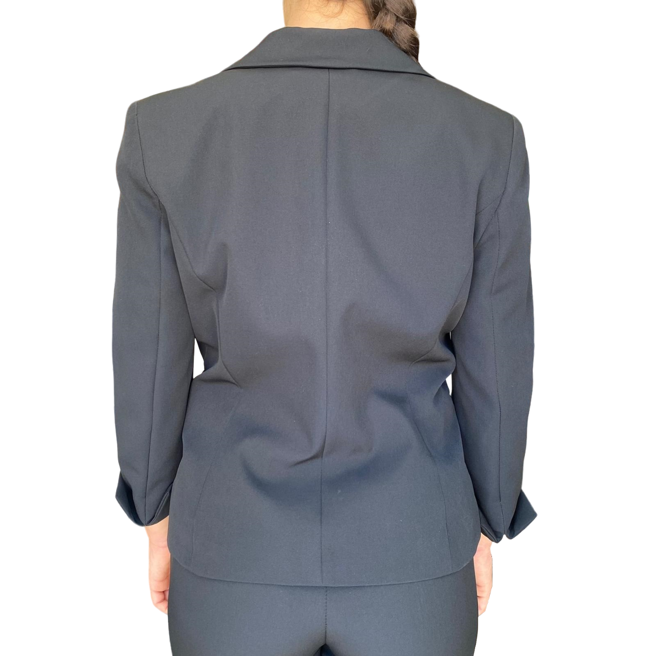Griffai Completo da donna con giacca a manica 3/4 e pantalone elasticizzato DGP5001 nero