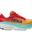 Scarpe da corsa Hoka One One Bondi 8 cerise-arancio da uomo con ammortizzazione massima e design ergonomico per comfort ottimale