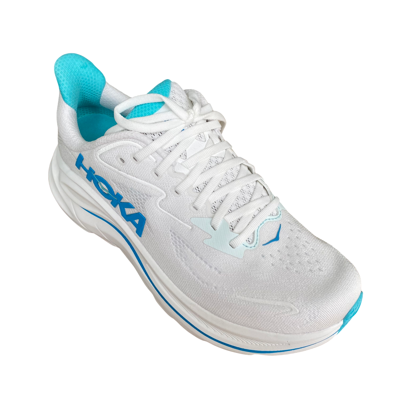 Scarpe Running Hoka One One Clifton 10 1162030-WKY colore bianco cielo, modello uomo con ammortizzazione superiore e design ergonomico - alto