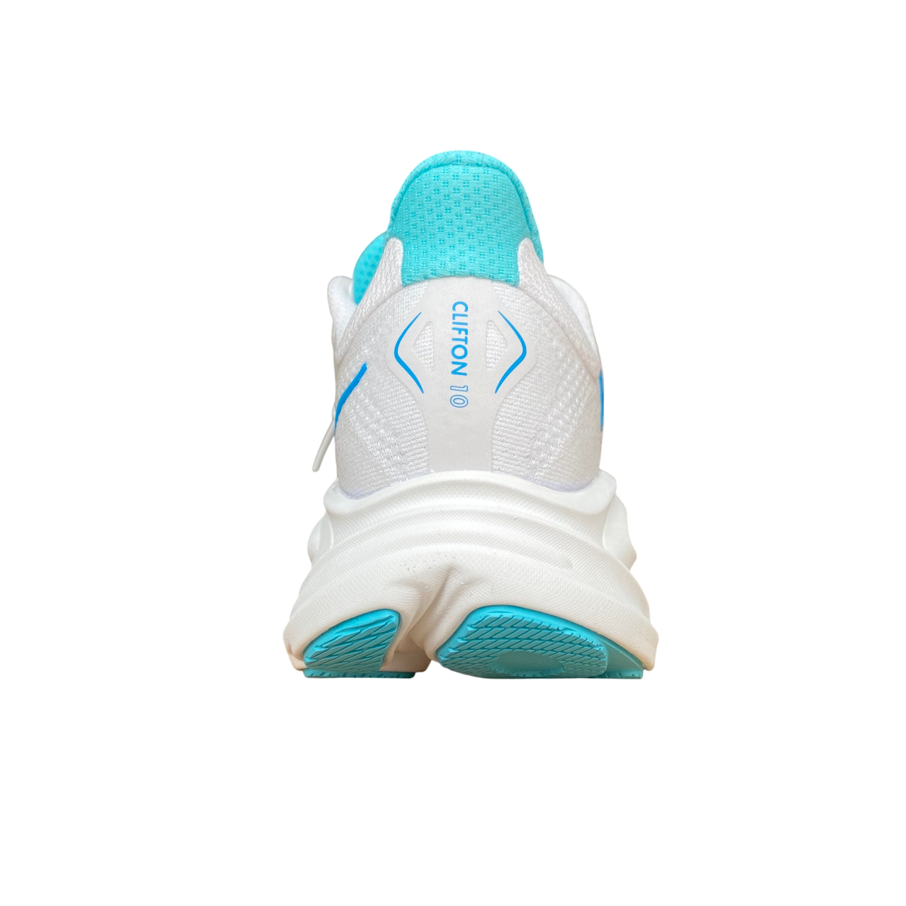 Scarpe Running Hoka One One Clifton 10 1162030-WKY colore bianco cielo, modello uomo con ammortizzazione superiore e design ergonomico - tallone