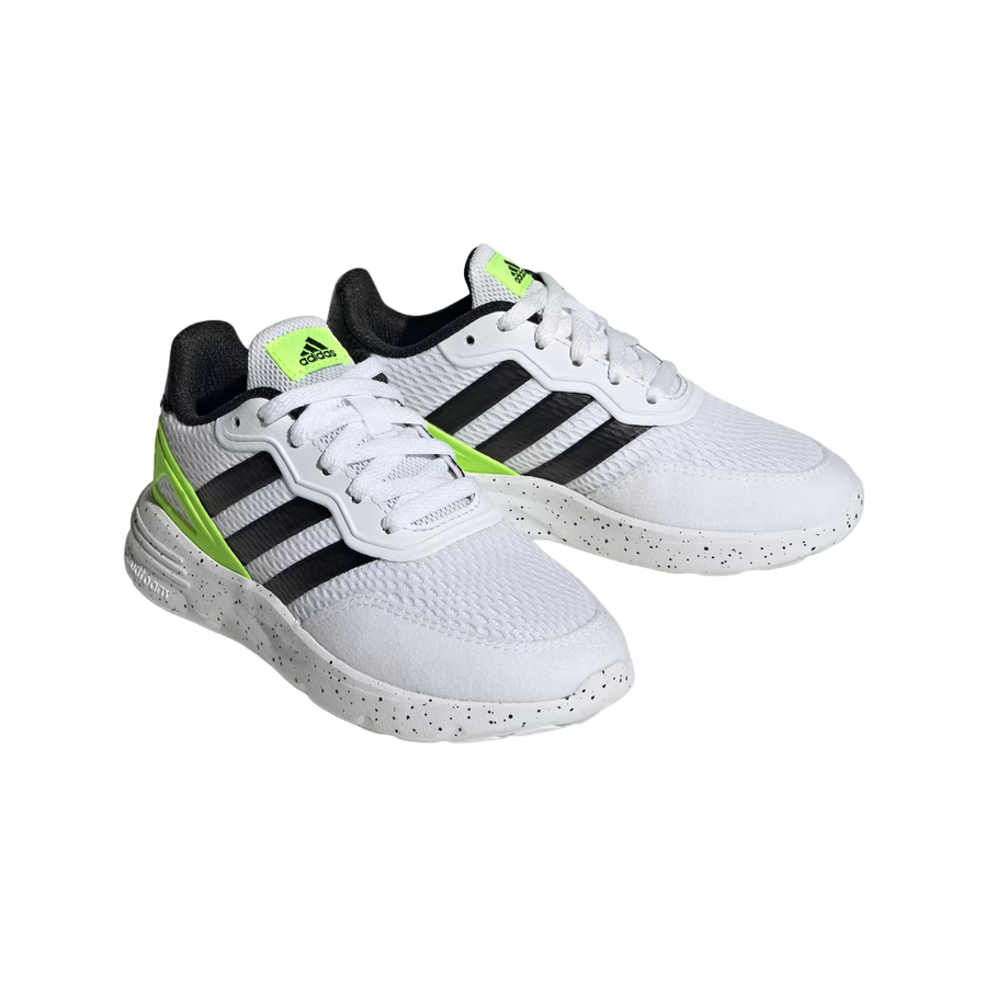 Adidas scarpa da corsa da ragazza IG2886 bianco-nero-verde