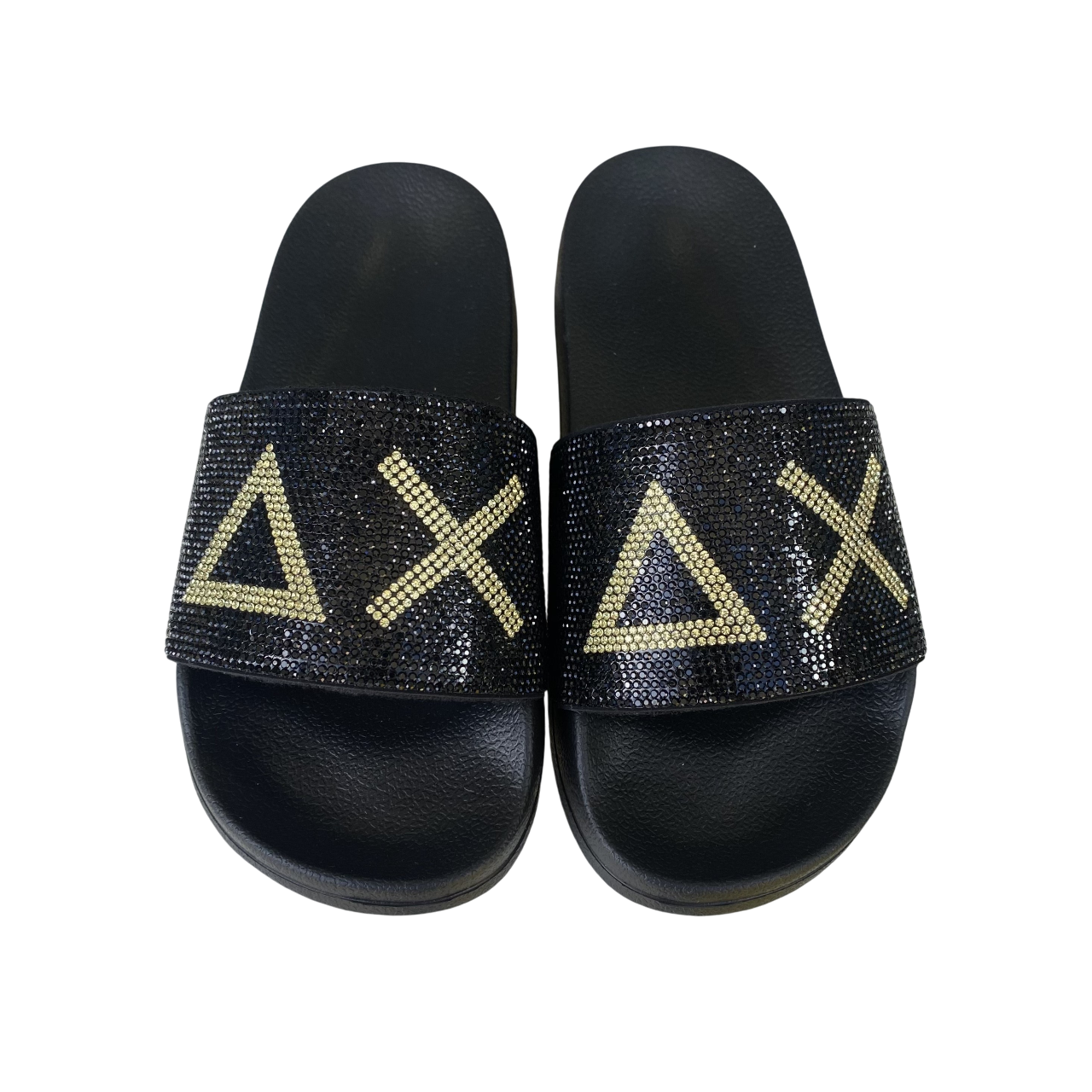 Sun68 ciabatta da donna con fascia strass x35205 11 nero-oro
