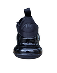 Nike Air Max 270 total black da uomo modello AH8050-005 con unità Air visibile, design elegante e ammortizzazione superiore per uso quotidiano e sportivo - tallone