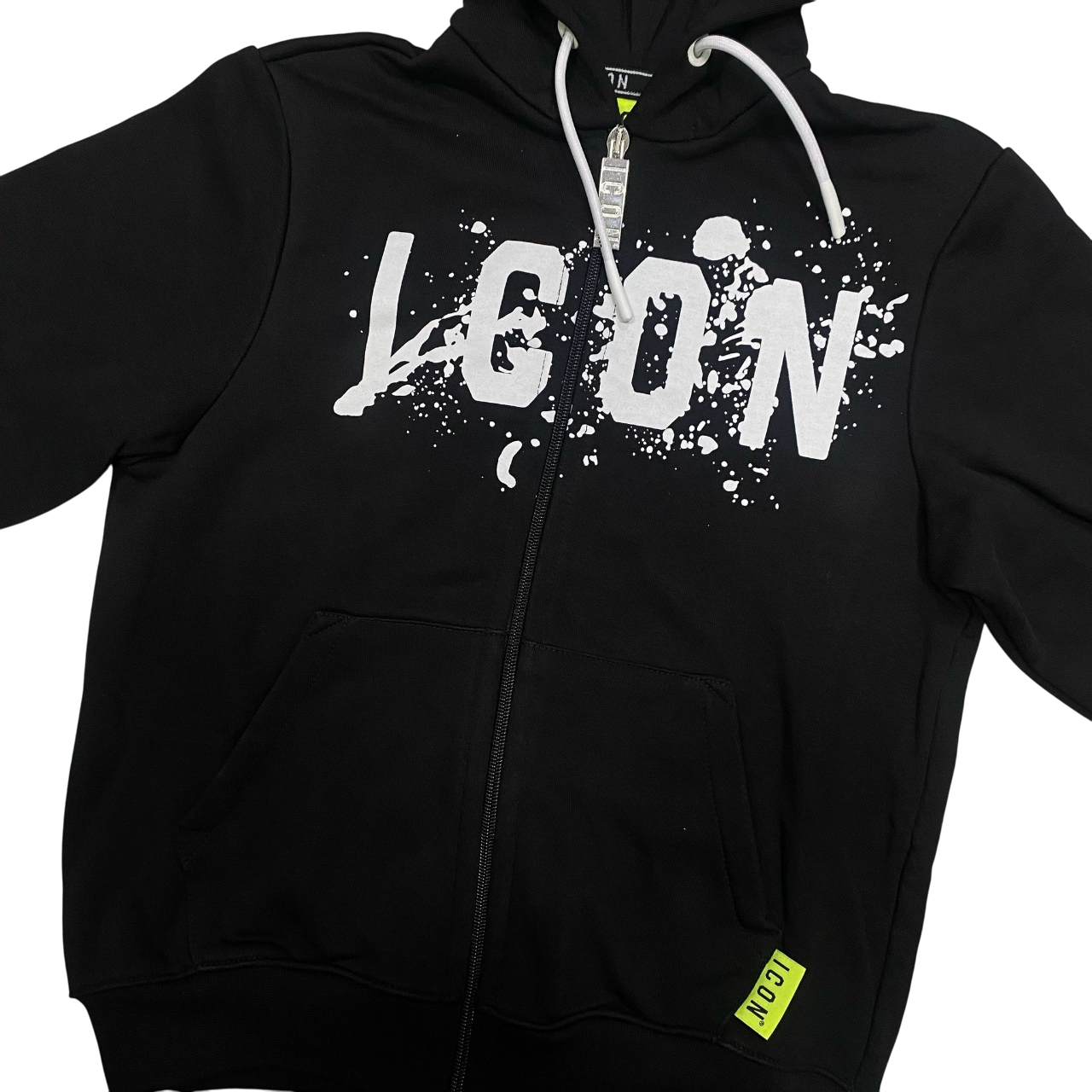 Icon felpa junior con cappuccio e cerniera intera IBSW00593 nero