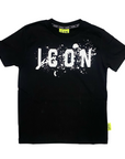 Icon maglietta con cappuccio junior con stampa schizzo IBKS00520 nero