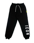 Icon pantalone junior con stampa logo IBSP00495 nero