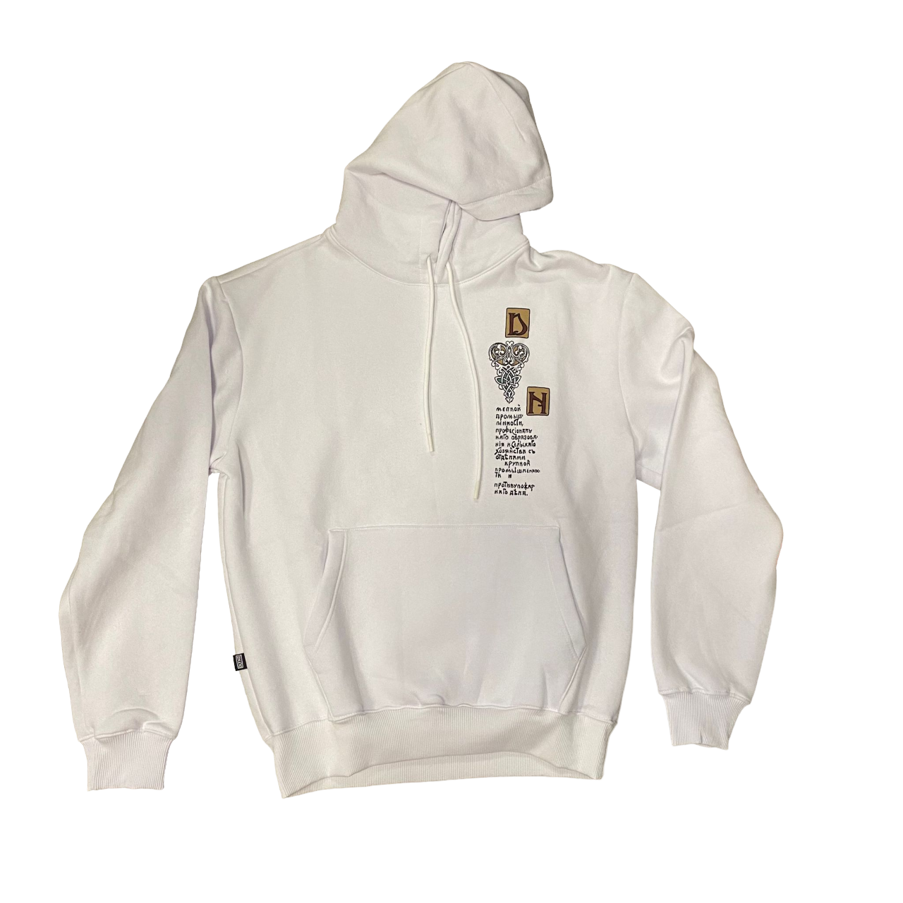 Dolly Noire Felpa da uomo con cappuccio e tasca a marsupio Arcient Dragon sw565-qq-01 bianco