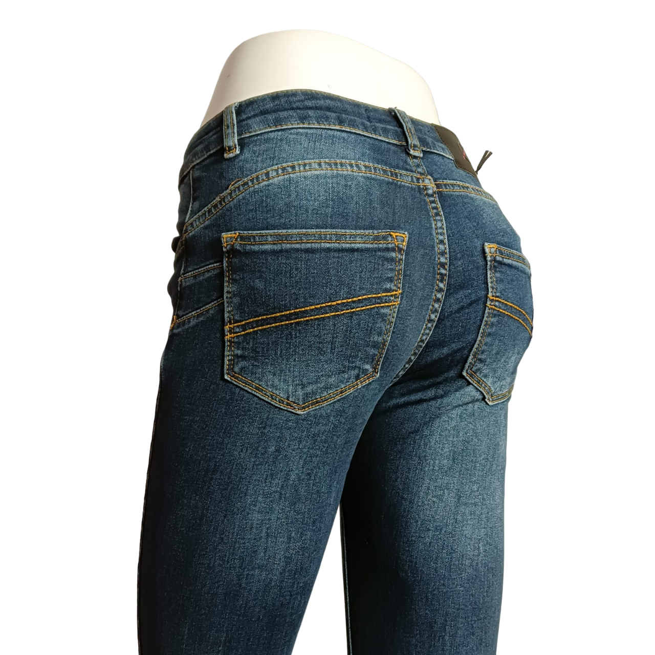 CafèNoir pantalone jeans da donna Denim Skinny c7 JJ1017 B008 blu medio scuro