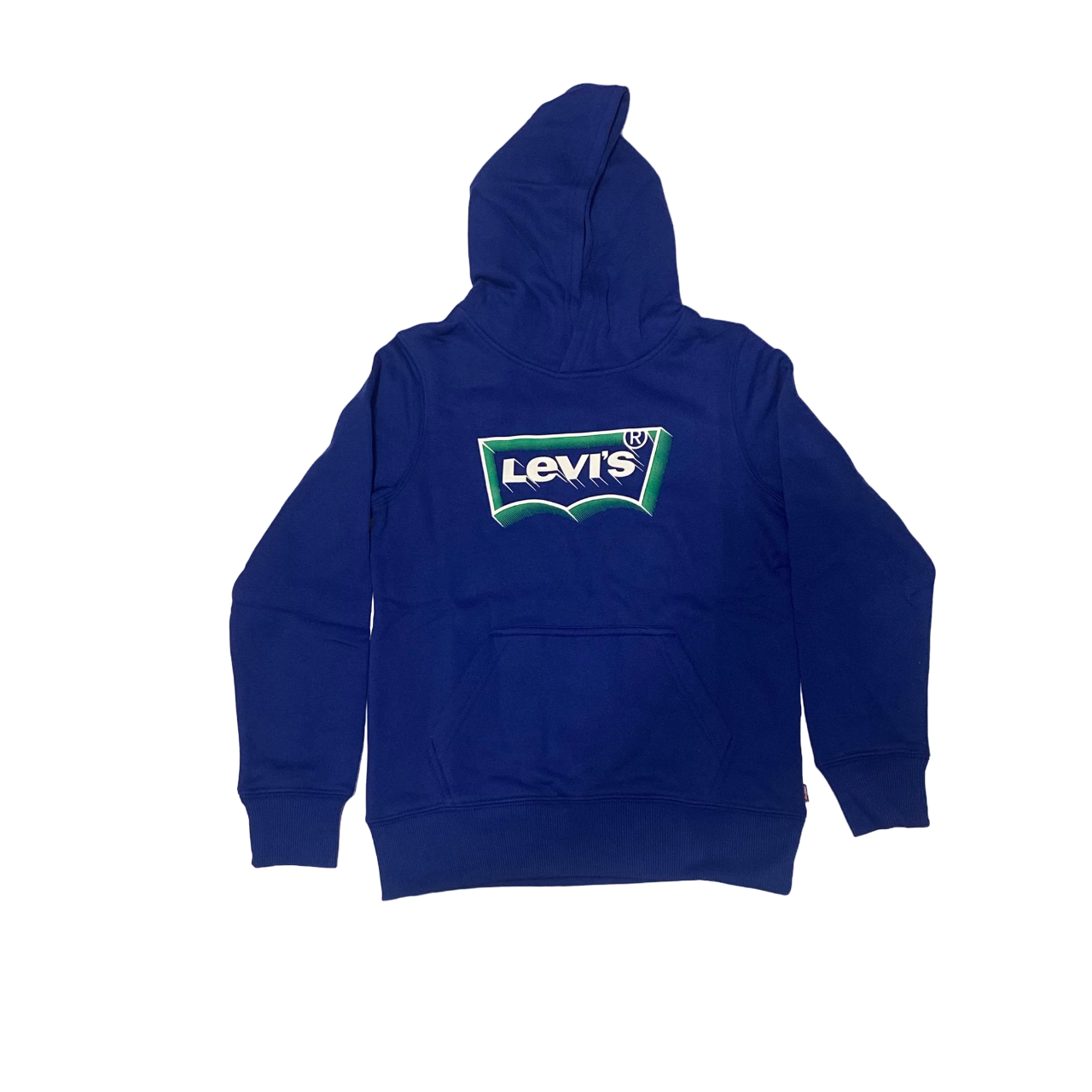Levi's Kids Felpa da ragazzo con cappuccio grande logo sul petto 9EJ321-U85 azzurro