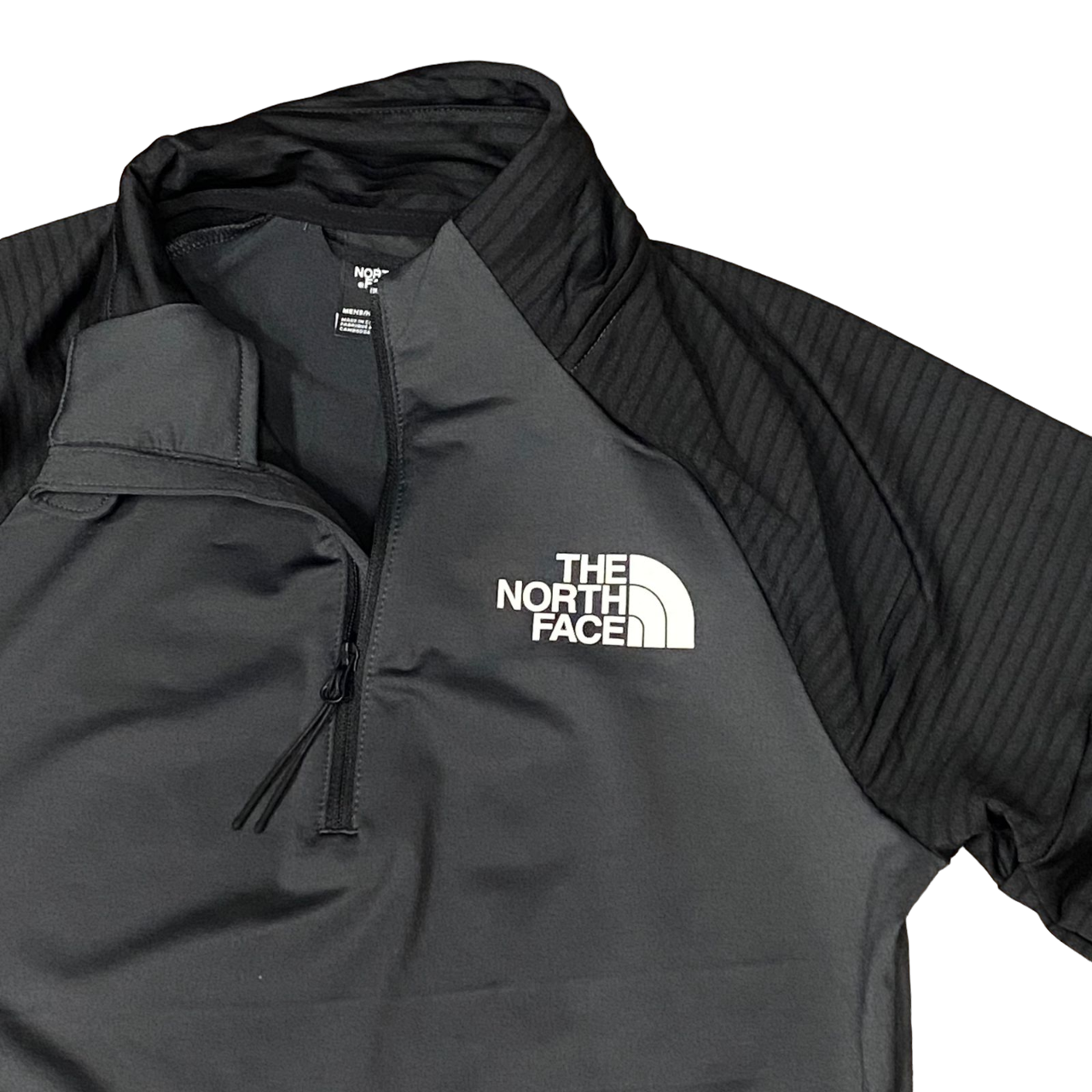 The North Face felpa mezza zip da uomo in pile Lab Lite NF0A7ZA5MN8 asfalto-nero