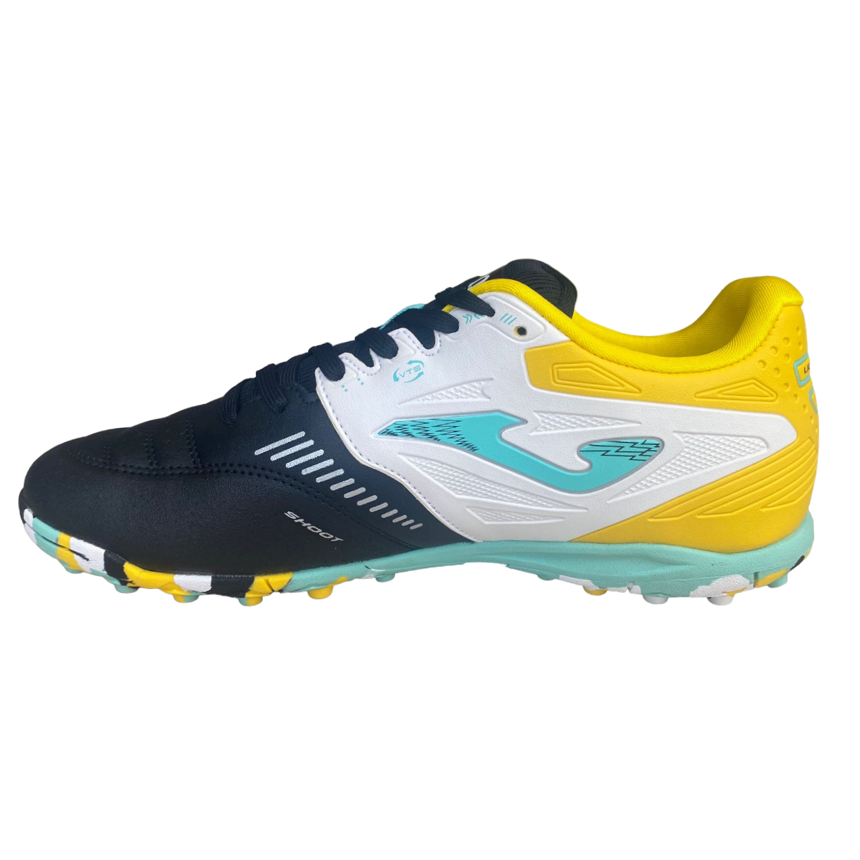 Joma Scarpa da calcetto per erba sintetica da uomo Cancha 2301 nero-bianco-turchese
