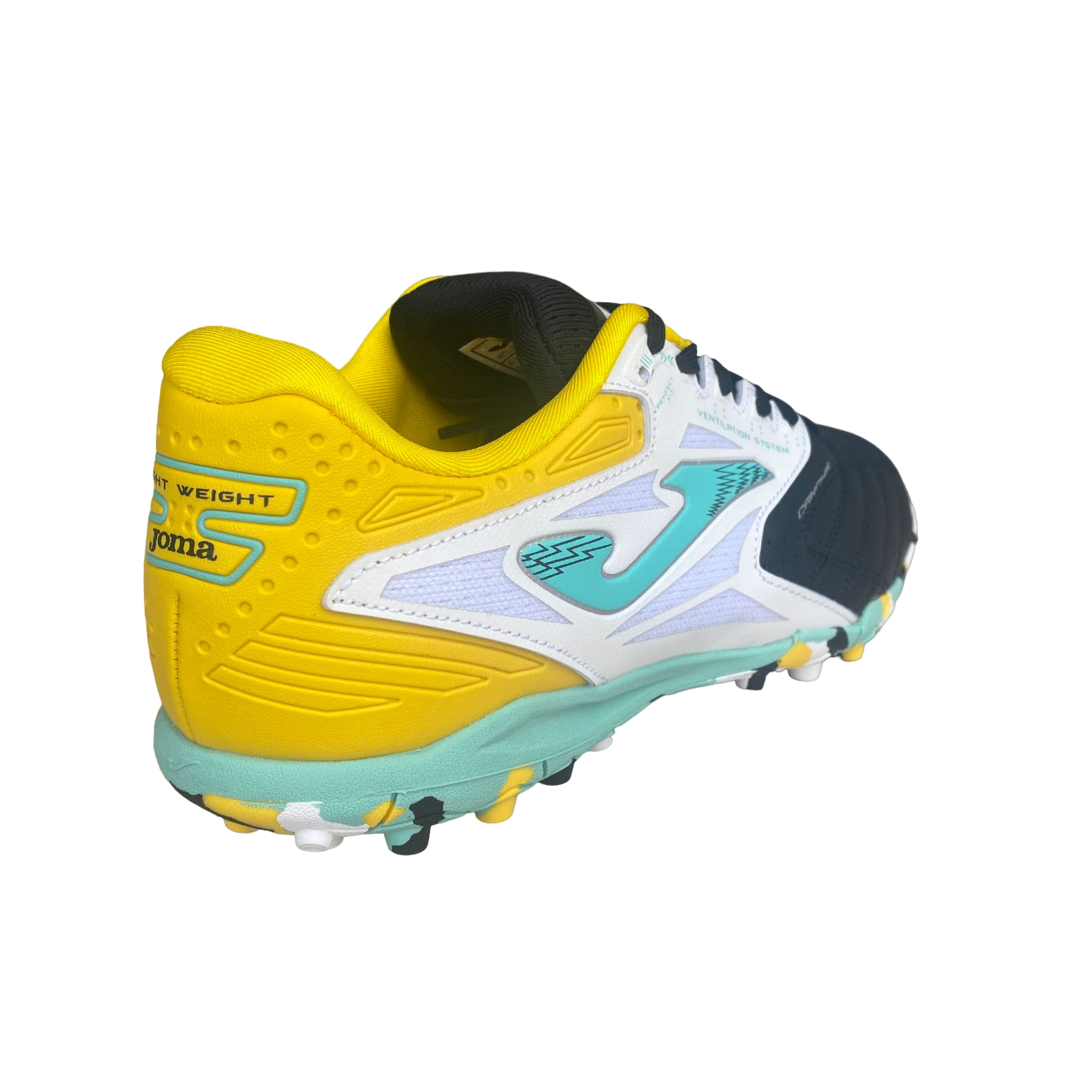 Joma Scarpa da calcetto per erba sintetica da uomo Cancha 2301 nero-bianco-turchese