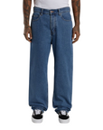 Jeans da uomo Dickies Thomasville relaxed fit blu classico 100% cotone con vita alta e 5 tasche