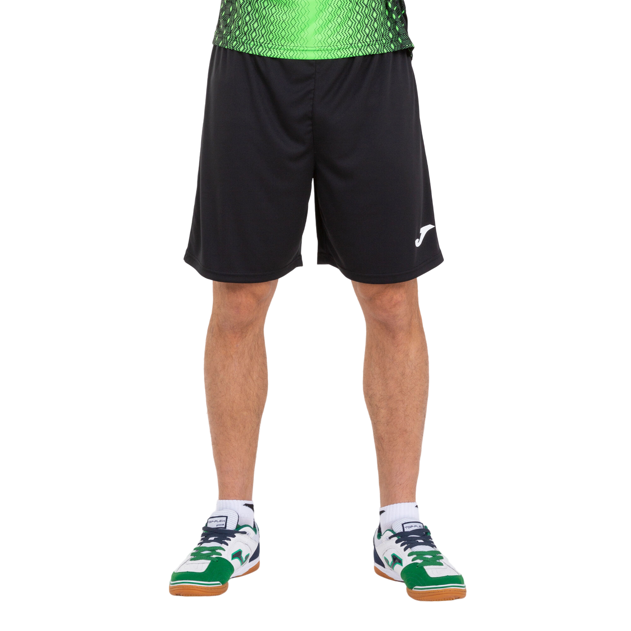 Pantaloncino sportivo Joma Nobel 100053-100 nero da uomo con elastico in vita e logo Joma