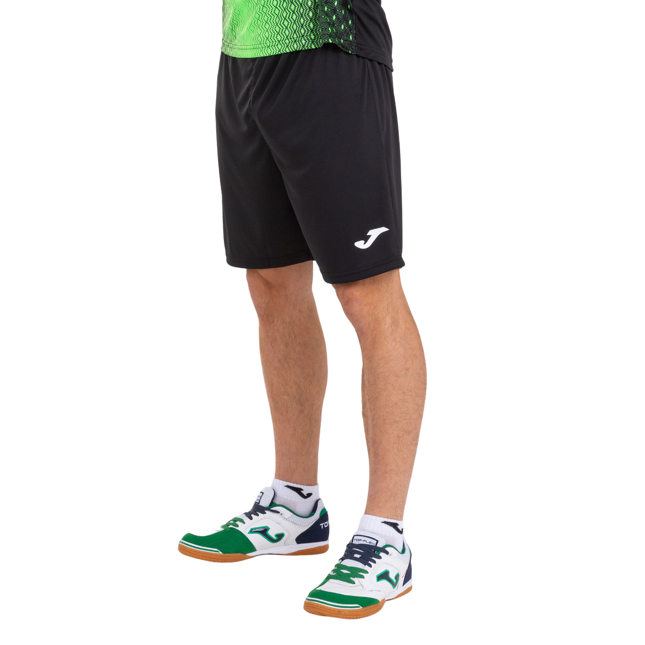 Pantaloncino sportivo Joma Nobel 100053-100 nero da uomo con elastico in vita e logo Joma