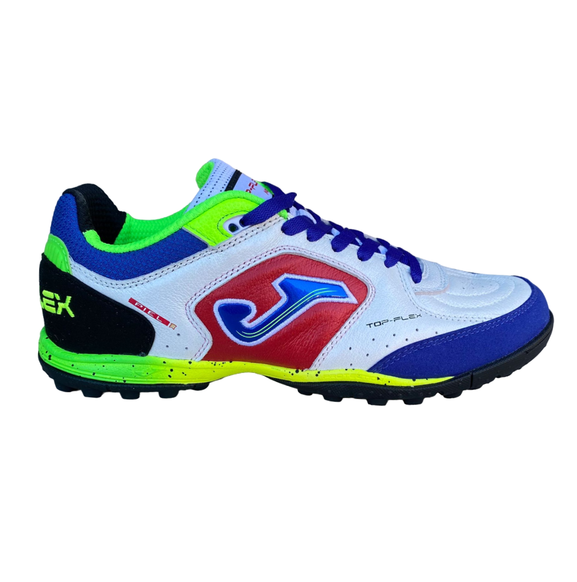 Joma scarpa da calcetto da uomo Top Flex 2416 bianco rosso azzurro