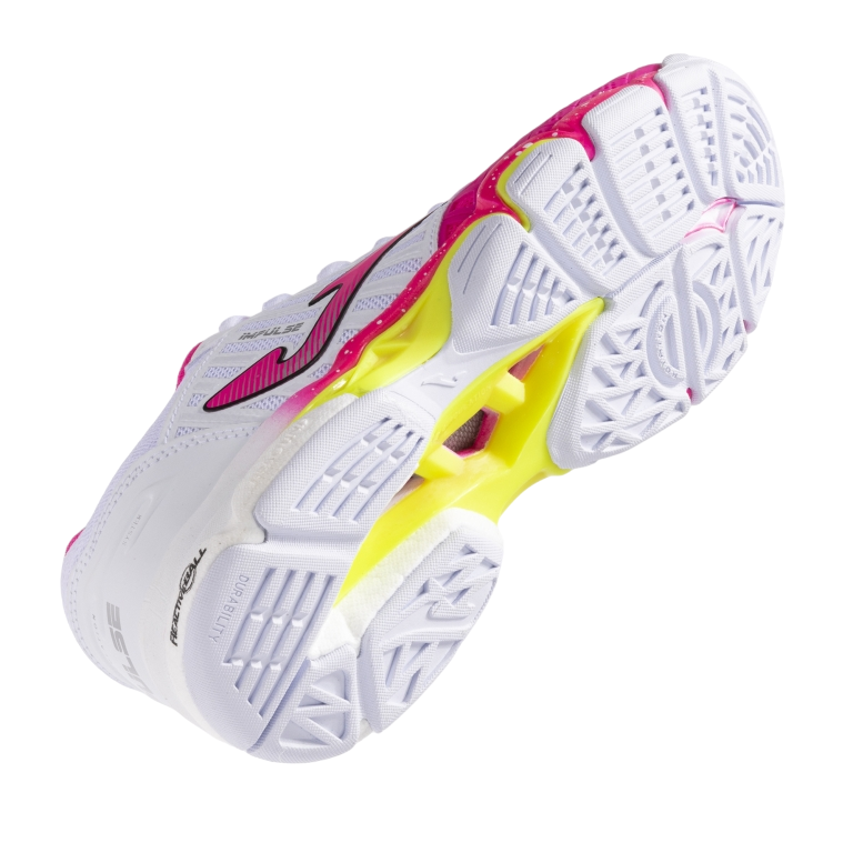 Joma scarpa da pallavolo da donna Impulse 2402 bianco rosa