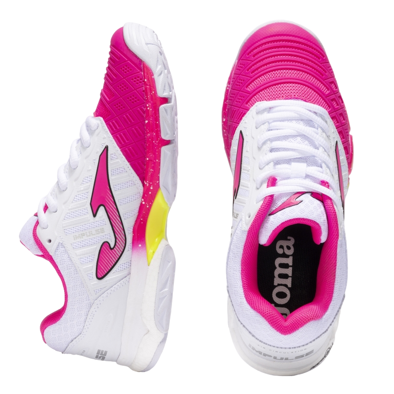 Joma scarpa da pallavolo da donna Impulse 2402 bianco rosa