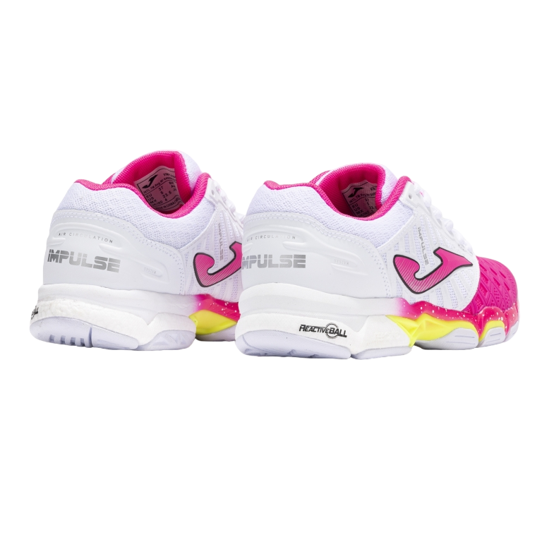 Joma scarpa da pallavolo da donna Impulse 2402 bianco rosa