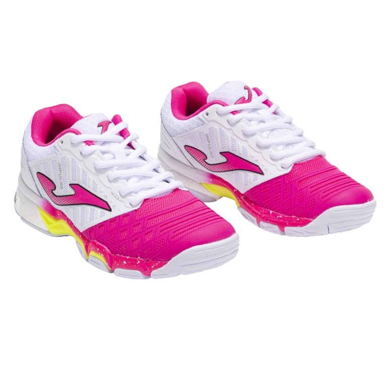Joma scarpa da pallavolo da donna Impulse 2402 bianco rosa