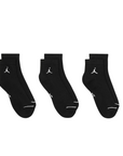Jordan calze alla caviglia Everyday DX9655-010 nero, confezione da 3 paia, traspiranti