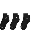 Jordan calze alla caviglia Everyday DX9655-010 nero, confezione da 3 paia, massimo sostegno