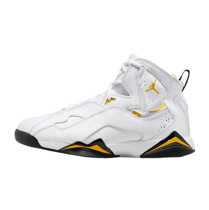 Jordan scarpa sneakers da pallacanestro True Flight 342964-107 bianco-giallo ocra-nero 2