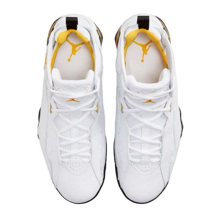 Jordan scarpa sneakers da pallacanestro True Flight 342964-107 bianco-giallo ocra-nero