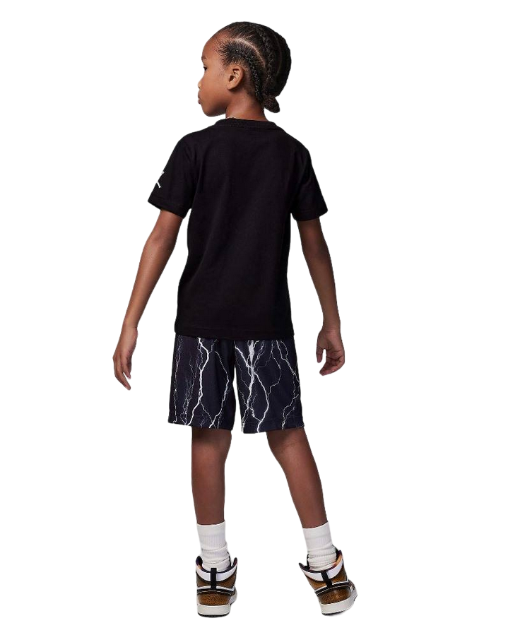 Jordan completo da ragazzo maglietta manica corta e pantaloncino MJ Sport Mesh 85C996-023 nero 4