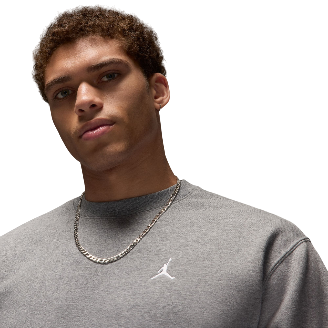 Jordan felpa girocollo da uomo Brooklyn Fleece FV7293-091 grigio melange